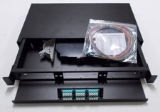 6 12 24 48 72 Port LC Multimode OM4 Fiber Optic Patch Panel Kit 1U Rack Mount  picture
