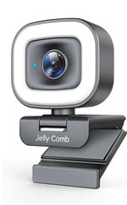 Jelly Comb W15 Streaming Webcam Adjustable Ring Light 1080P Privacy C picture