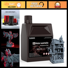 8K Water Washable 3D Printer Resin, 405nm UV Curing Photopolymer for LCD MSLA DL picture