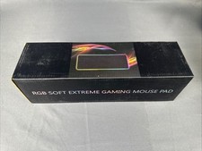 New Large RGB Gaming Mouse Pad 15 Light Modes Touch Control Extended Soft Black picture