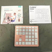 Nulea TK403 Wireless Numeric Keypad Portable USB Pink/White English QWERTY picture