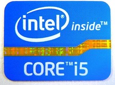 50 PCS Intel Core i5 Blue Sticker Case Badge Genuine USA Lot Wholesale OEM picture