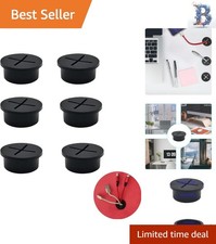 6 Pcs 1-Inch Silicone Cable Grommets - Essential for Clean Workspace Management picture