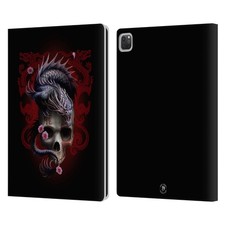 ANNE STOKES ORIENTAL SKULL LEATHER BOOK CASE FOR APPLE iPAD AND APPLE PENCIL picture