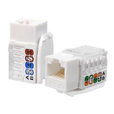 AvesView RJ45 Cat6 Keystone Jacks Slim Profile 25-Pack UTP Modular Ethernet Jack picture