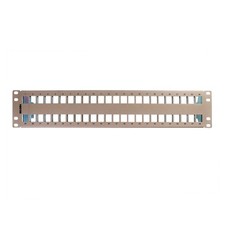 BELDEN AX104564 KEYCONNECT SHIELDED PATCH PANEL, 48-PORT, 2U, EMPTY, TITANIUM picture