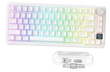 ATTACK SHARK X85PRO 75% Wireless Mechanical Keyboard,TFT Smart White Contour picture