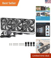 Big Airflow 3 x 120mm Fans DC 12V Powered Fan with AC 110V - 240V Speed Contr... picture