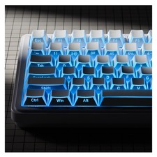 XVX White Shine Through PBT Keycaps Cherry Profile Side Printed Custom Set picture