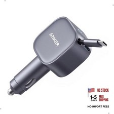 Retractable USB-C Car Charger, 75W Max Fast Charging with Built-in picture
