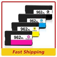 4PK 962XL High Yield BCMY Ink For HP OfficeJet Pro 9010 9015 9016 9018 9020 9028 picture