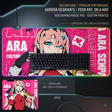 Personalized RGB LED Gaming Desk Mat – Custom Image XL Anime Mouse Pad picture