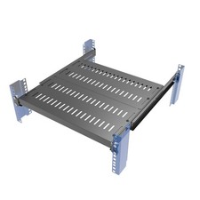 Adjustable 1U Vented 4-Post Server Shelf for 16.5
