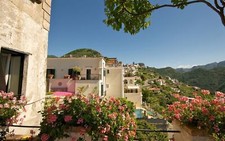 Landscape cityscape village backyard mediterranean sea Custom Gaming Mat Desk picture