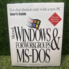 Microsoft MS-DOS & Windows for Workgroups MANUAL ONLY (NEW sealed) NO DISK picture