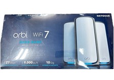 NETGEAR Orbi 970 BE27000 27Gbps Quad-Band Mesh Wi-Fi 7 System - 3 Pack - NEW picture