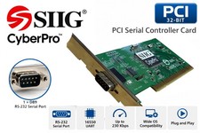 SIIG CyberPro JJ-P01012-S6 PCI Serial RS-232 DB9 Card P090-01G5X v6.0 picture