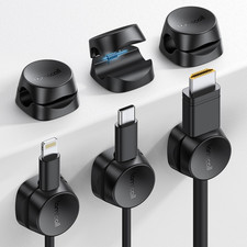 Lamicall 6Pack Cord Organizer, [1S Lock] Spring Cable Holder Clips for Desk picture