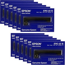 Genuine ERC-22B 12-Pack Black Ribbon Cartridge For M-180 M-181 M-183 M-185 picture