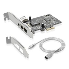 PCIe FireWire 400 IEEE 1394a 4-Port Card VT6308P Low Profile Bracket Cable picture