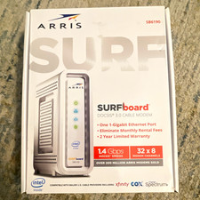 ARRIS SURFboard SB6190 DOCSIS 3.0 Cable Modem 1.4 Gbps 1x Gig RJ45 White picture