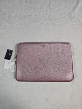Kate Spade Glimmer Laptop Sleeve Case Mitten Pink 15 inch Glitter Metallic KE455 picture