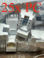 25x Pack SignaMax Cat5E MT-Series Keystone Jack T568 - White picture