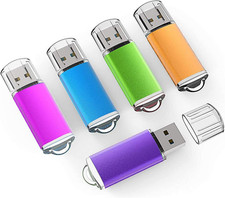 USB Flash Drive 5 Pack Memory Stick Multi-Color Thumb Drives for PC Mac Laptop picture