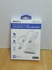 Vivitar Universal SD/MicroSD Multi Card Reader iPhone/iPad Lightning USB-C #D2 picture