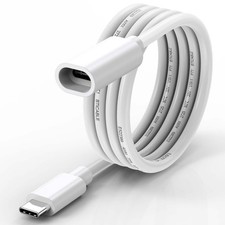 URELEGAN USB C Extension Cable 6.6FT for Power Charging 6.6FT, White picture