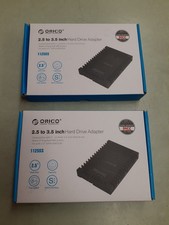 (2) ORICO 1125SS 2.5 Inch to 3.5 Inch HDD Adapter SSD Hard Disk Drive Caddy NIB picture
