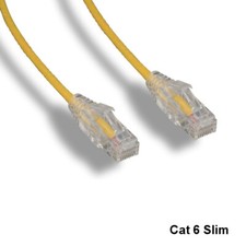 Kentek Yellow 15ft Slim Cat6 UTP Patch Cable 3.6MM 550MHz RJ45 Pure Copper RJ45 picture