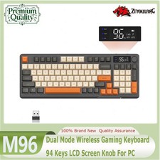 ZIYOULANG M96 Dual Mode Wireless Gaming Keyboard 94 Keys LCD Screen Knob For PC picture