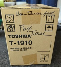 Toshiba Toner Cartridge T-1910, Black for Toshiba e-STUDIO 191f, New & Unopened picture