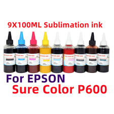 9X100ML Premium Sublimation refill ink for SureColor SC P600 Printer T760 picture