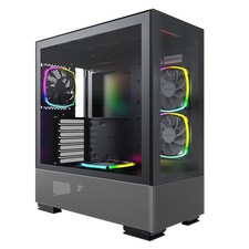 Sky Two Black Computer Chassis ARGB Fans Future Ready Design Effortless Cable... picture