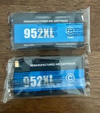 2 pack 952XL F6U19AN Cyan Ink Cartridge Officejet Office Jet NEW picture
