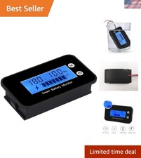 7-100V Waterproof Battery Monitor Blue LCD with Buzzer Alarm &Temp picture