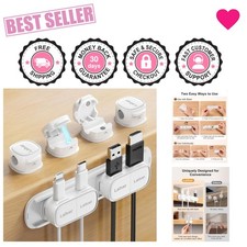 Durable Magnetic Cable Organizer - Easy Installation & Neat Desk Setup (6 Pack) picture