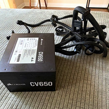 Corsair CV650 650W ATX Non-Modular Power Supply PSU Black 24-Pin SATA PCIe picture