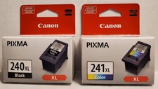 Genuine Canon PG-240XL Black CL-241XL Color Ink Cartridges Combo OEM New Sealed picture