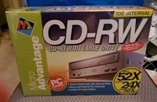 NEW‼️Micro Advantage 52x24x52 CD-RW Rewriteable Drive w/CD Creation Software NIP picture