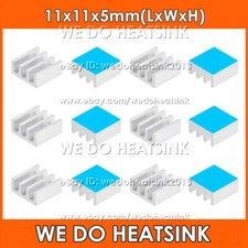 11x11x5mm Aluminum Heatsink Radiator Cooler With Adhesive Tapes for DDR RAM VGA picture