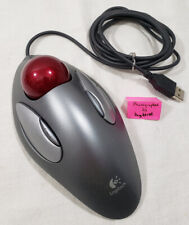Logitech USB Optical Trackman T-BC21 Marble Mouse Trackball ball ergonomic Wired picture