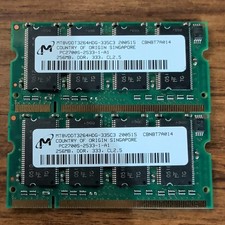 Micron MT8VDDT3264HDG-335C3 PC2700S-2533-1-A1  256MBx2 DDR 333 CL2.5 Ram chip x2 picture
