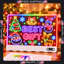 16-Inch LED Drawing Board for Kids Neon Glow Doodle Pad with Markers picture