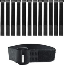 12 Pack Reusable Cable Ties 16 x 1 Inch Adjustable Hook and Loop Straps for Wire picture