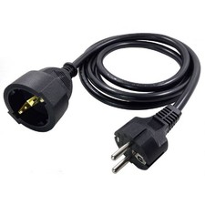 CEE 7/7 European Schuko Male To Female Power Extension Cord 16A 250V 6FT/1.8m picture