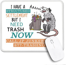 I Have Structured Settlement but I Need Trash Now Non-Slip Mouse Pad with Stitch picture