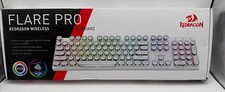 Redragon FLARE PRO Mechanical Keyboard Wireless RGB White QWERTY English Retro picture